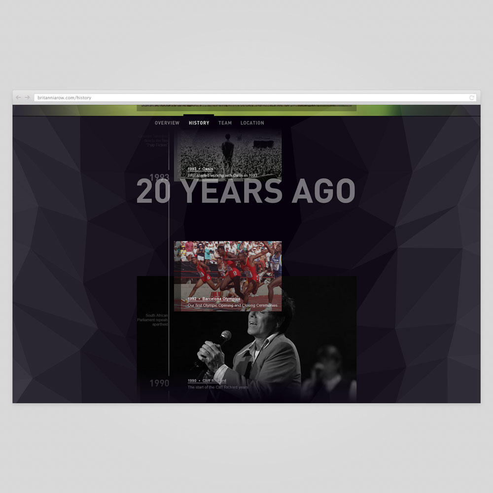 Britannia Row Productions website – History page