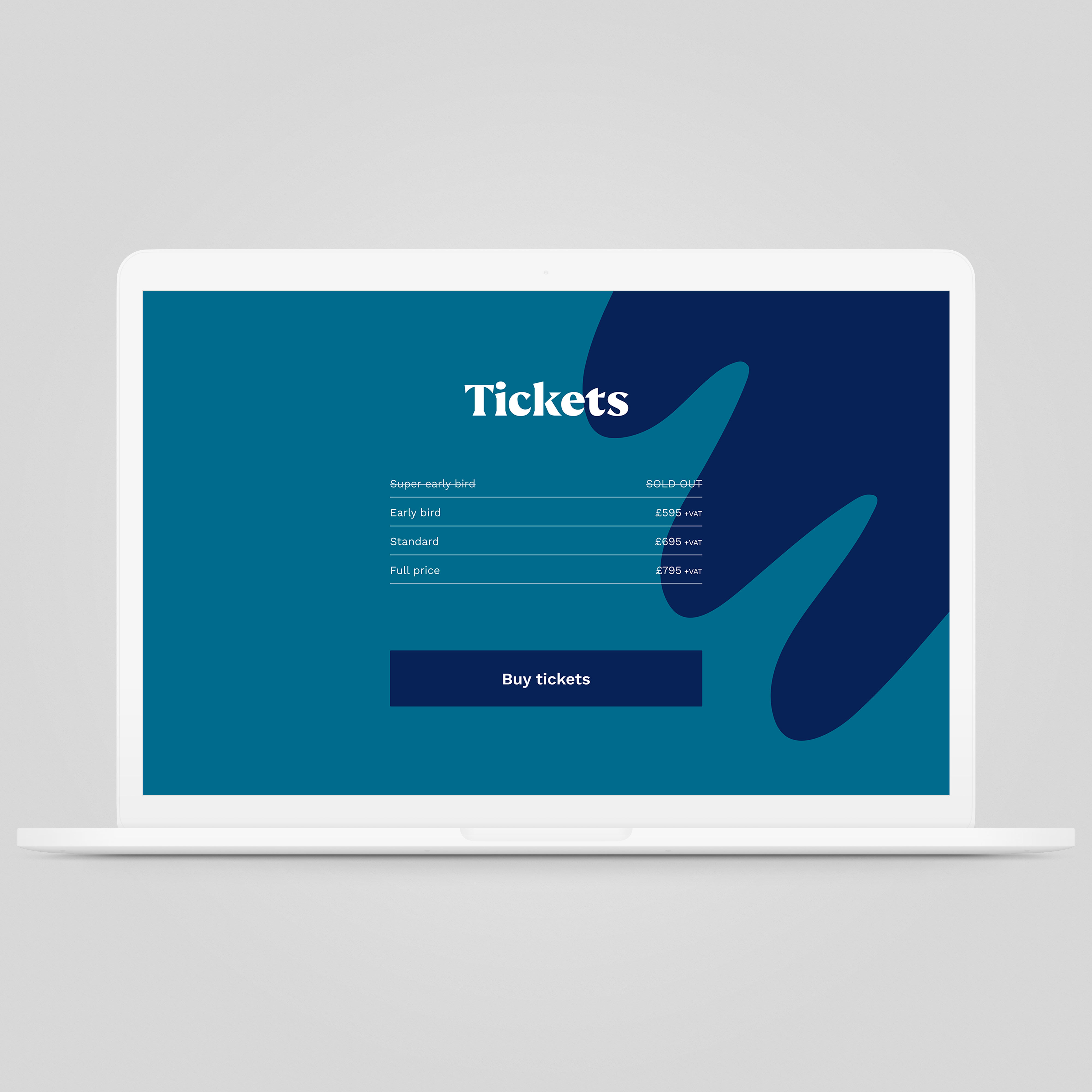 Tickets button with hover animation