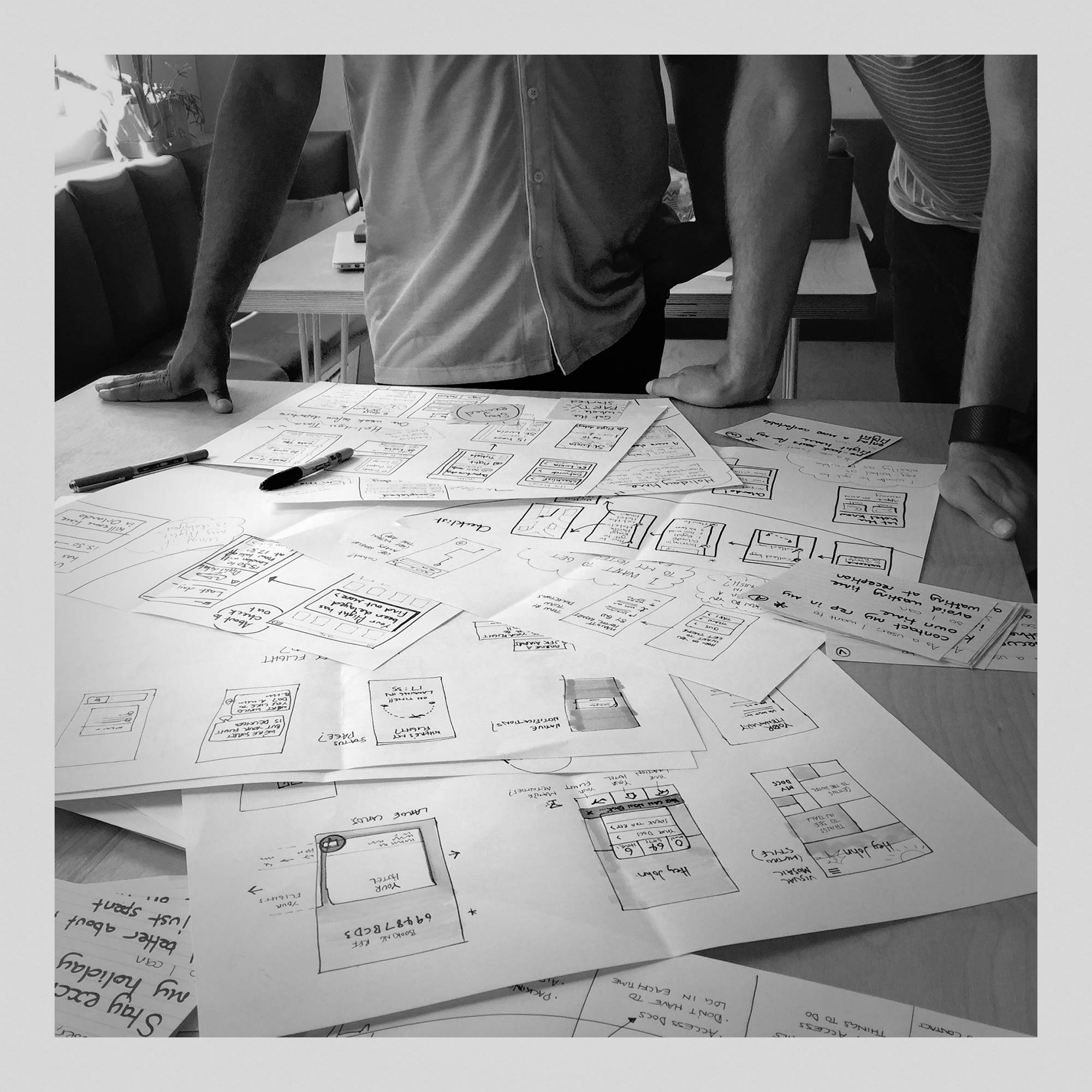 Sketching potential propositions for the Virgin Holidays app